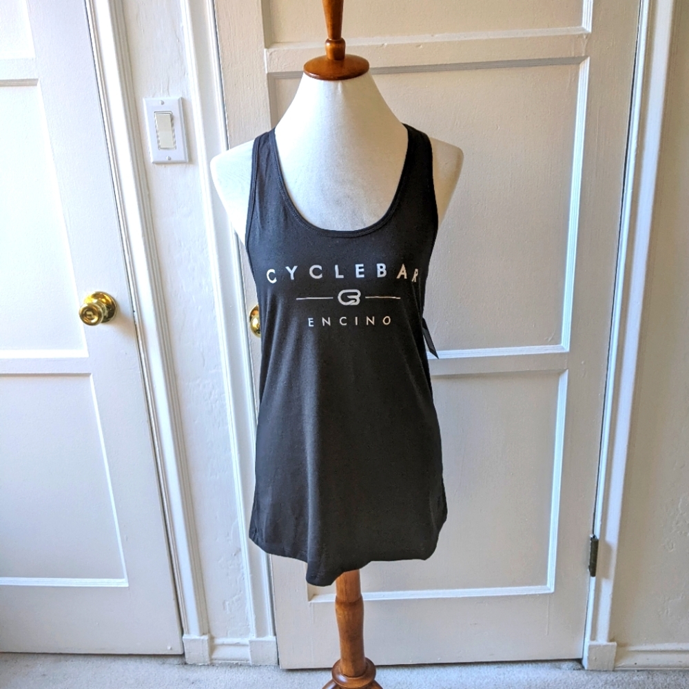 Cyclebar black tank top NWT size L
